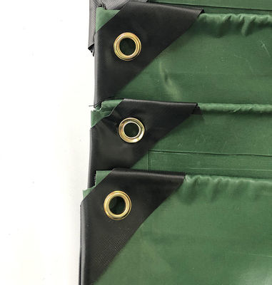 리톤 고품질 리프스톱 어두운 녹색 색상 PVC 코팅 타르파울린 트럭용 방수 트럭 덮개 타르파 PVC 사이드 커튼